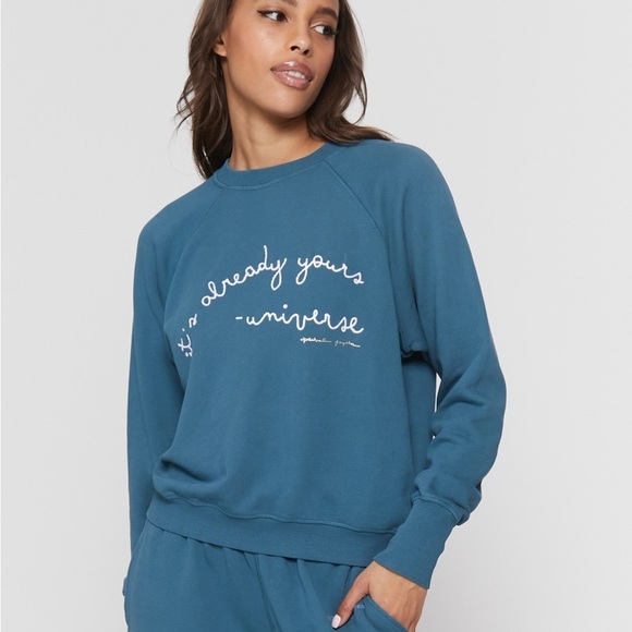 Spiritual Gangster Tops - Spiritual Gangster Universe Bridget Raglan Sweatshirt Size Medium